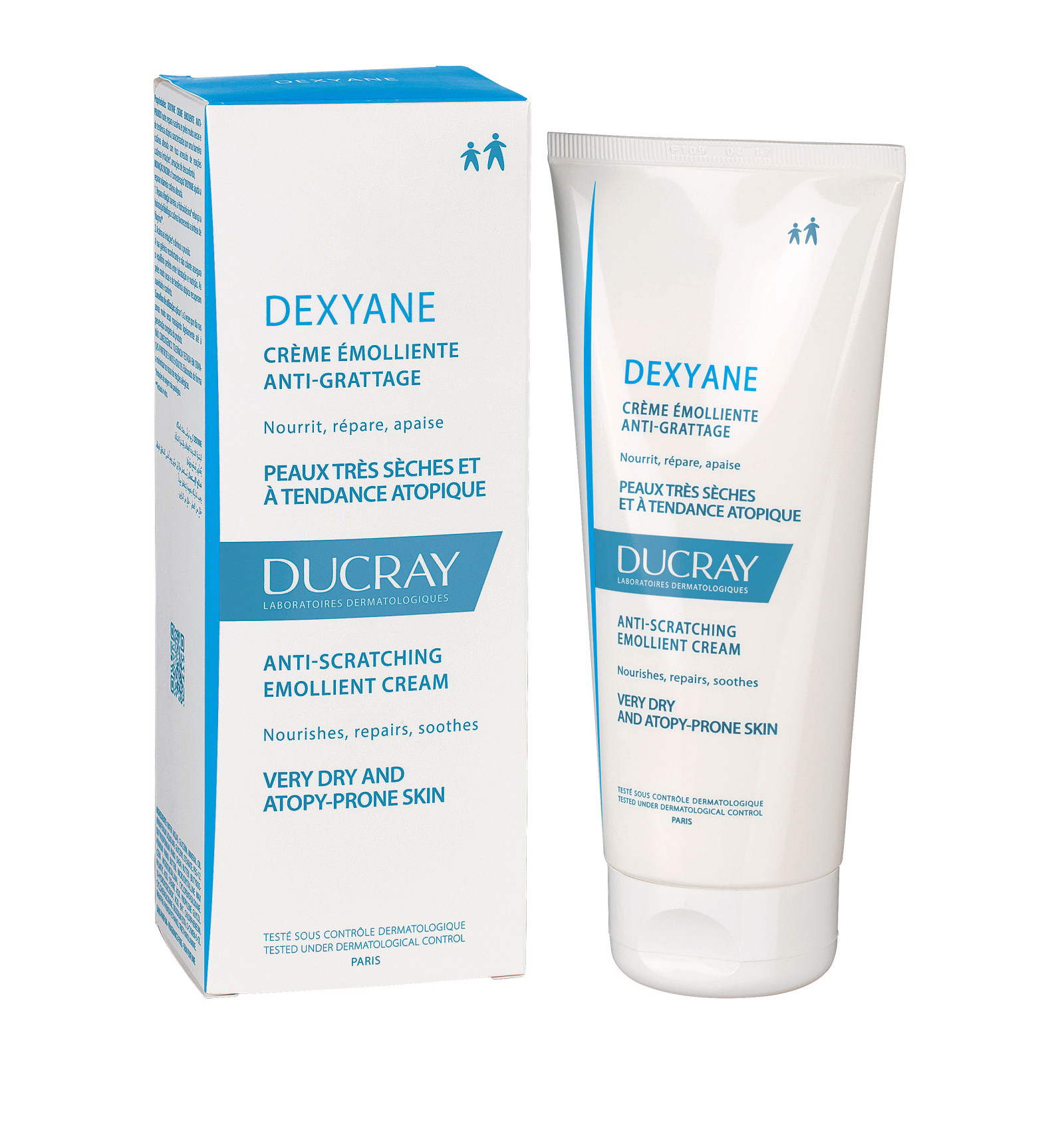 Duc dexyane gel nettoyant visage & corps 400mlDucray – Dexyane MeD Crème réparatrice apaisante – 100 ml Ducray – Dexyane Baume Émollient Anti-Grattage – 200 Ml