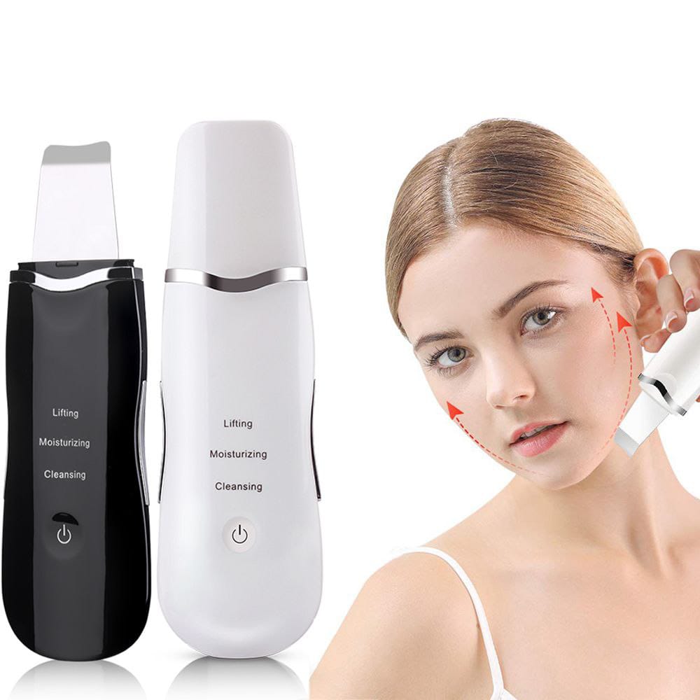 Rechargeable Ultrasonic Face Skin Scrubber Facial Cleaner Peeling ibration Remoal Exfoliating Pore Cleaner Tools
