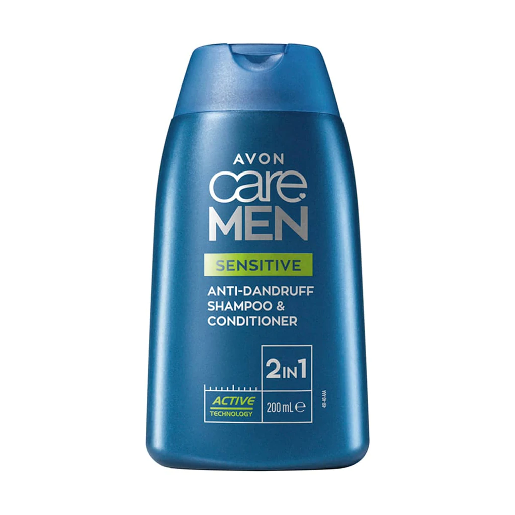 Avon Care Men Sensitive 2 en 1 Shampoing Antipeliculaire et Aprés-Shampoing 200ml