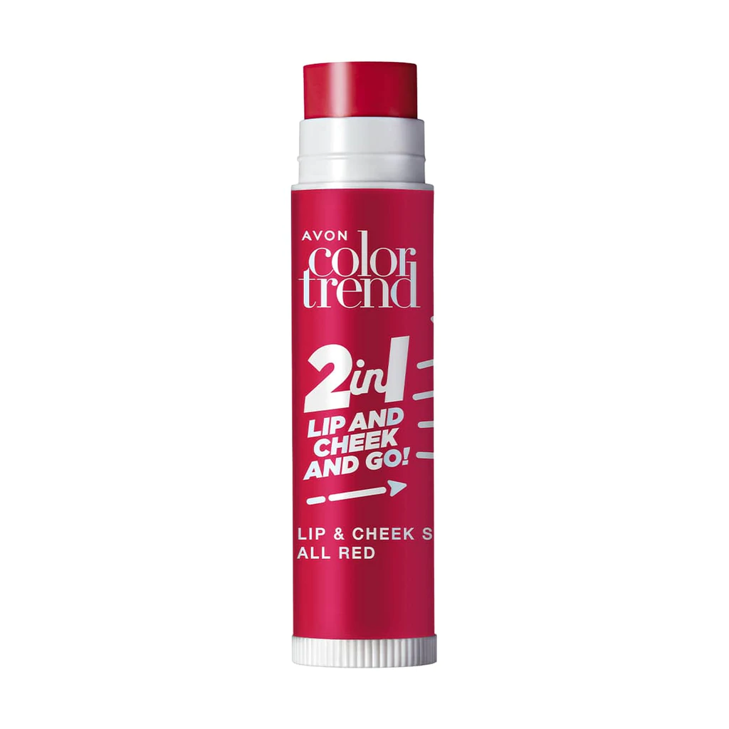 Color Trend 2 in 1 Lip and Cheek and Go! 4,5gr, All Red