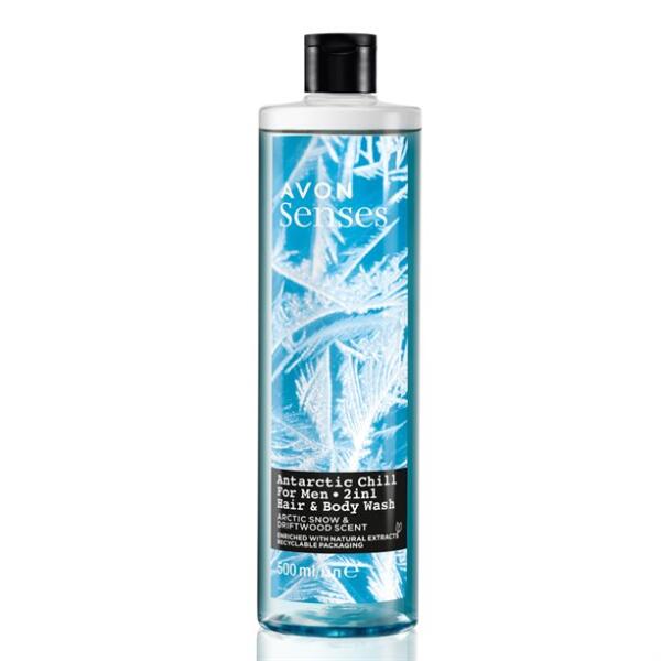 Gel douche Senses , 250ml, Avon Senses Antarctic Chill Hair & Body Wash