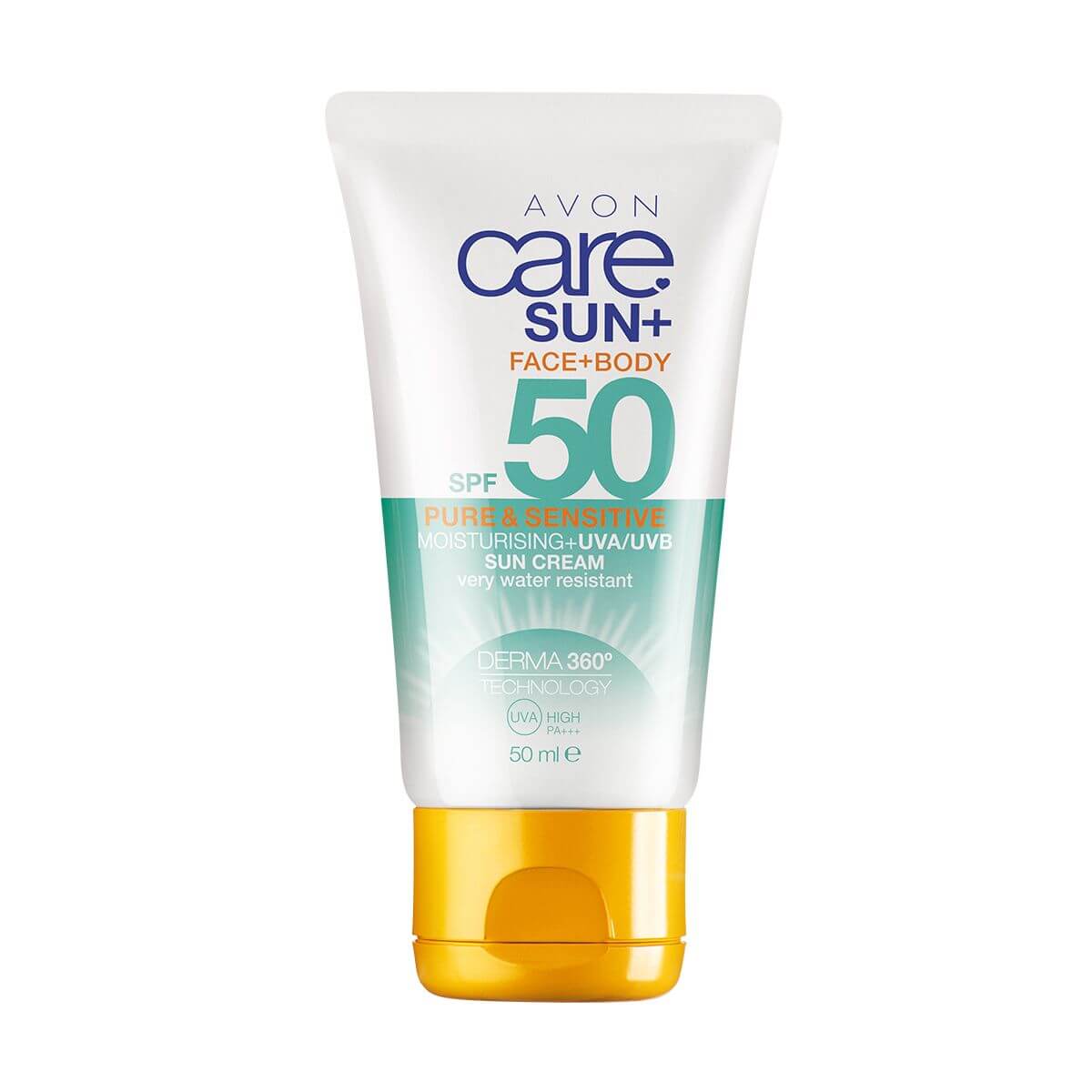Care Sun+ Pure et Sensible Crème Solaire Corps et Visage SPF50 50 ml