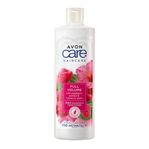Avon Care Plein Volume Parfum Framboise Hibiscus Shampoo et Conditioner 2en1- 700ml